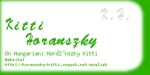 kitti horanszky business card